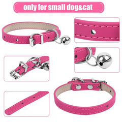 ChengFu XXS pink dog collar adjustable buckle for secure fit