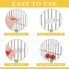 CHENGU bird feeder clip in white supports easy clipping to cages.
