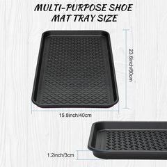 CHENGU waterproof shoe tray entryway catches drips and protects floors.