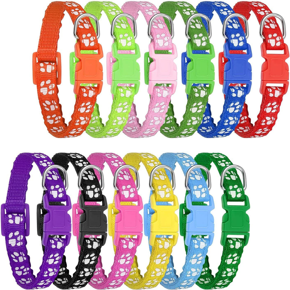 Chenkaiyang 12-pack puppy collars in colorful set for identification and style