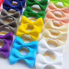 Chenkou Craft pure color bows with soft satin texture and premium feel