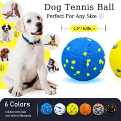 CHEODIN dog balls blue-yellow texture close-up highlighting playful texture for teething.