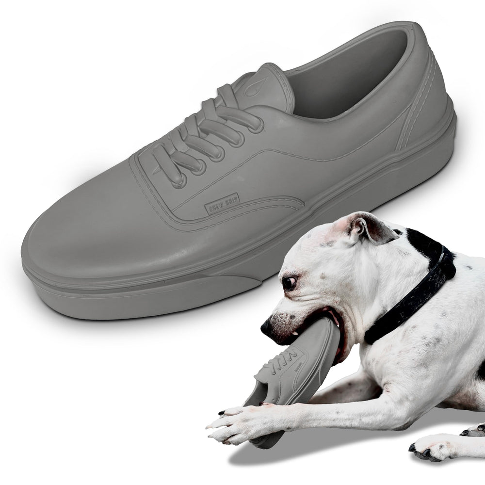 Chew Drip Shoe Dog Toy realistic sneaker demonstrates durable play for aggressive chewers