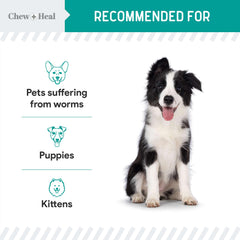 Chew + Heal Labs puppy and kitten friendly dosing for small pets.