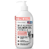 Chew + Heal Labs wild Alaskan salmon oil pump-cap bottle for easy daily dosing