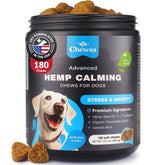CHEWIA calmantes para perros en frasco, ayuda a calmar durante tormentas y ruidos fuertes.