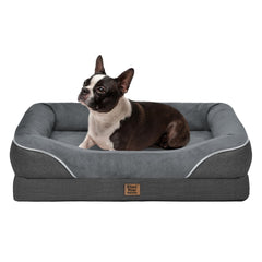 Chez Paw large orthopedic bed outer view highlighting 360° surround support for cozy lounging.
