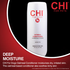 Ionic technology seal on CHI for Dogs Oatmeal Conditioner feature