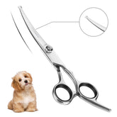 Chibuy curved dog grooming scissors with round tips for gentle grooming.