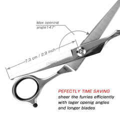 Chibuy ergonomic handle with non-slip rings improves grooming comfort.