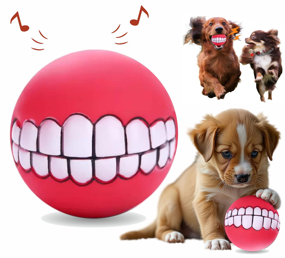 Chickpatti Smile Ball side view for sturdy chew sessions and fetch