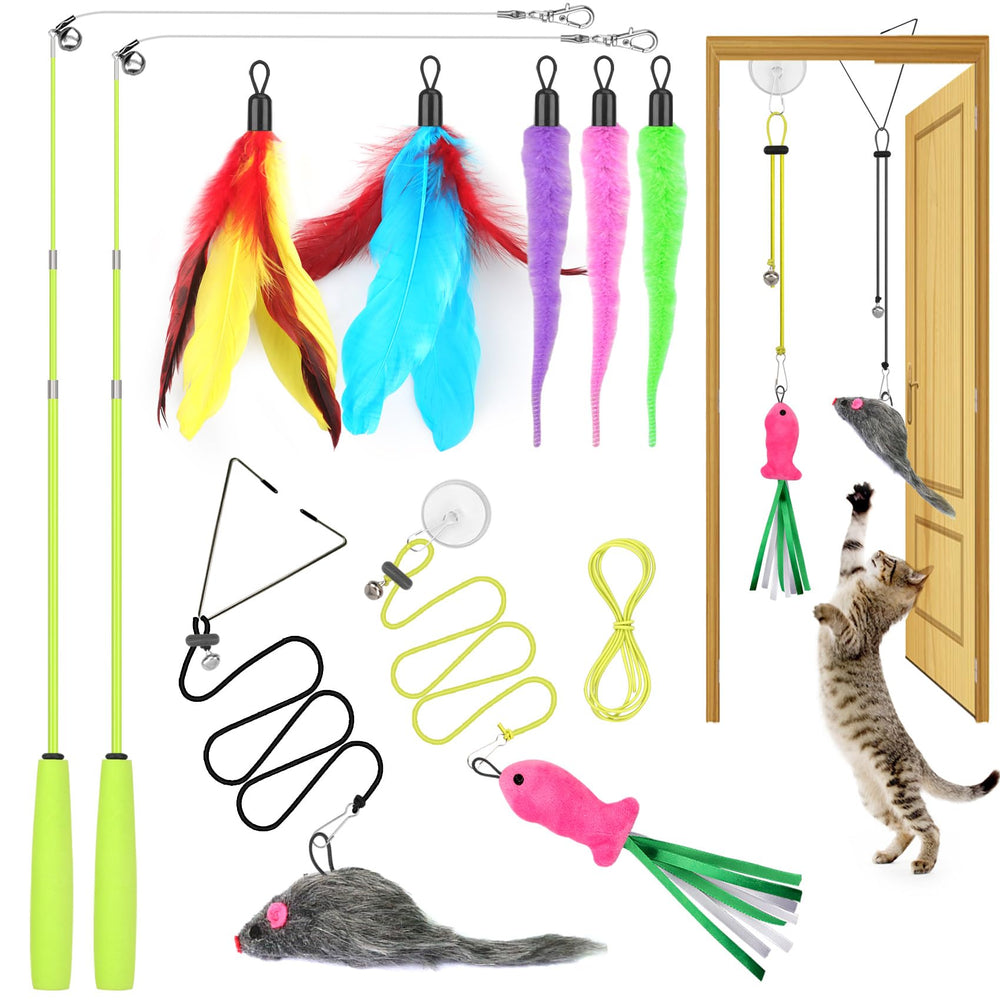 ChicWow Telescopic Cat Wand Rod: adjustable length for versatile interactive play sessions.