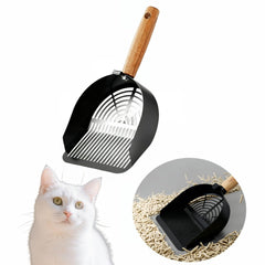 Chinshwehaw premium stainless steel litter scoop triple-guard walls for mess-free scooping