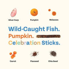 Chippin dog birthday soft treat pumpkin jerky, vibrant texture for rewards.