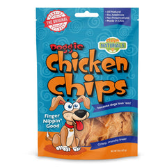 Chip's Naturals Doggie Chicken Chips large bag hero — high-protein, low-calorie dog treat for rewards.