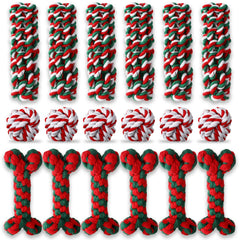 Chitidr Christmas rope ball image in vibrant colors for interactive play and dental-friendly fun