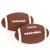 CHIWAVA 2 Pack 6in Squeaky Football Ball for fetch and interactive play.