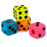CHIWAVA dice squeaky toy in yellow boosts indoor fetch for small dogs.