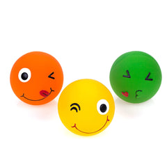 CHIWAVA smiley-face latex ball 2 inspires toss-and-fetch play.