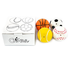 CHIWAVA puppy toy ball closeup emphasizes soft squeeze and squeak cue