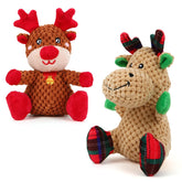 chngeary christmas elk plush toy for small dogs with soft plush and gentle squeak.