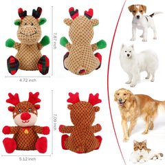 chngeary christmas elk toy close up shows stitching craftsmanship for long lasting use.