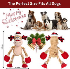 Chngeary durable stitching reinforces the reindeer toy for bite-resistant play.