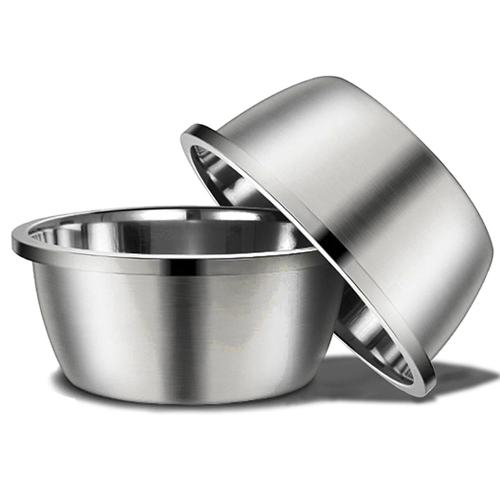 CHOEMORE two-pack stainless steel dog bowls with 176oz capacity for easy feeding