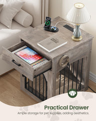 CHOEZON dog crate charging station enables convenient charging for devices during playtime.
