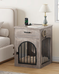 CHOEZON dog crate storage topboard highlights extra space for decor and essentials.