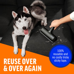 ChomChom Roller on bedding for lint removal and fur reduction