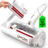 ChomChom Roller original-size hair remover in action on fabric for quick pet-hair removal.