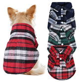 Choyaxo plaid dog shirt green for festive comfort and easy wear