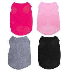 Choyaxo sleeveless black pet T-shirt front view keeps small pets cool in summer.