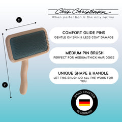 Chris Christensen Mark III Slicker Brush pins with ground and polished tips for smooth detangling