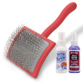 Chris Christensen Grooming Kit with goldendoodle slicker brush for mats and tangles