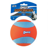 Chuckit Amphibious Mega Ball foam-core floats for water fetch and pool play.