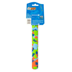 Chuckit! EcoFetch fetch-stick high-visibility color helps track the ball in sun.