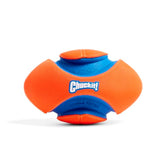 Chuckit! Fumble Fetch football grooved surface for easy pickup.