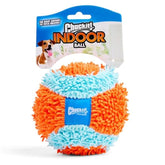Chuckit! Indoor Fetch Ball in hand for indoor play on rainy days.