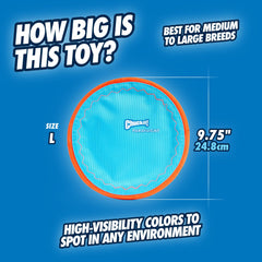 Chuckit Paraflight nylon-durable construction offering gentle play on gums