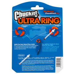 Chuckit! Ultra Ring beside the Ring Chaser demonstrates extended fetch versatility for dogs.