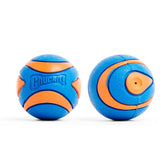 Chuckit Ultra Squeaker Ball small 2in in action during fetch for small breeds.