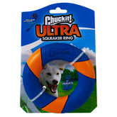 Chuckit Ultra Squeaker Ring toy in hand ready for engaging fetch adventures