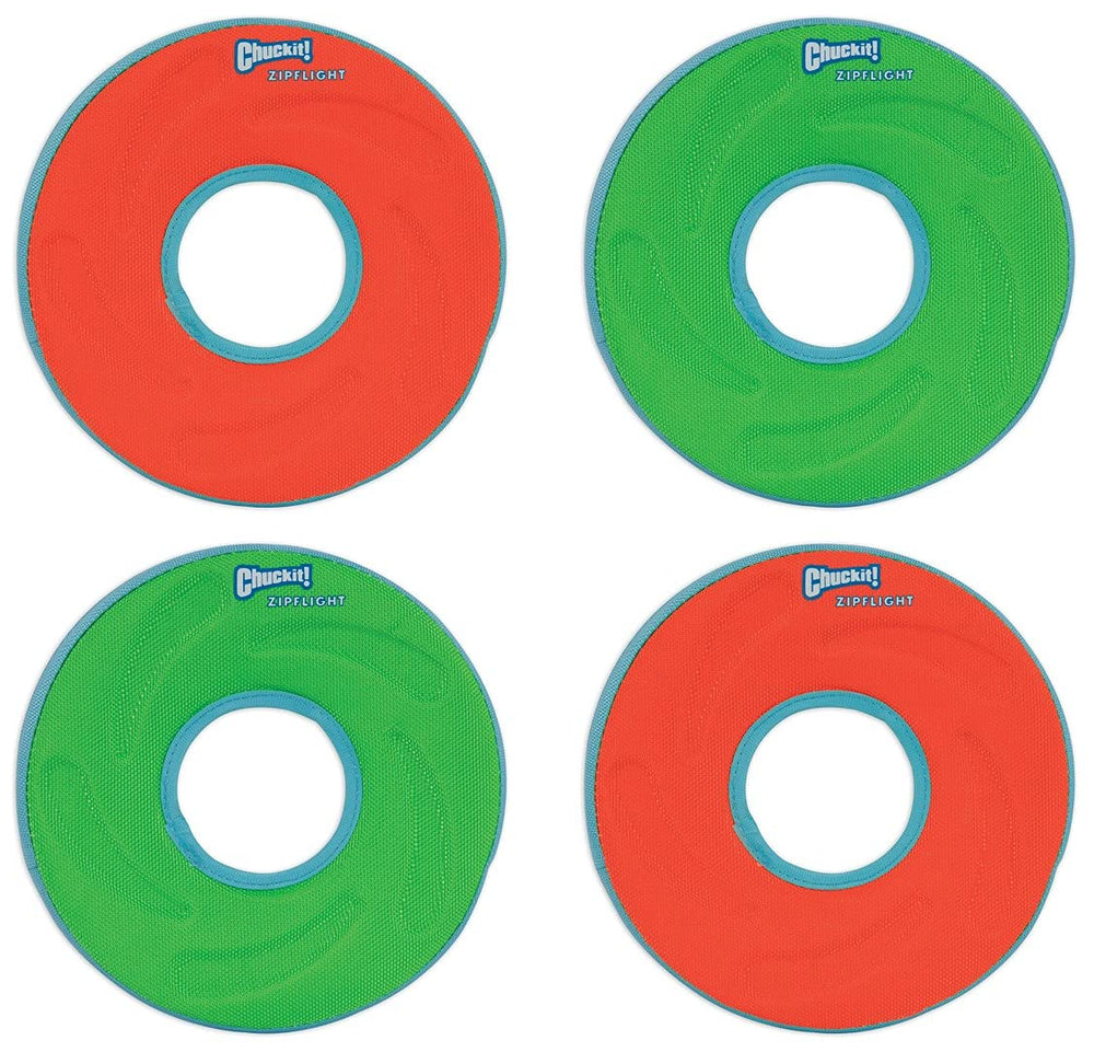 Chuckit Zipflight Amphibious Flying Ring water float for outdoor fetch.