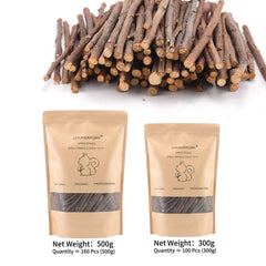 CHUHUAYUAN Apple Sticks crisp texture closeup – promotes healthy chewing for small pets.