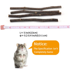 CHUHUAYUAN Natural Apple Sticks – teeth-friendly enrichment for guinea pigs, rabbits, and hamsters.