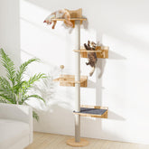 Chuiendi wall-mounted cat tree assembly view emphasizes sleek stability.
