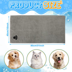Chumia 16x31 inch towel closeup demonstrates full-body coverage for large dogs.