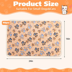 Chumia paw-pattern white blankets offer soft warmth for small pets
